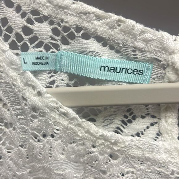 Maurice’s lace top, women’s large, cream - Picture 2 of 5